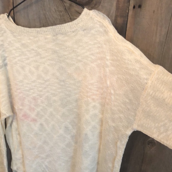 Glam Star Lightweight Open Weave Sweater in Ivory Sizes S/M & M/L - Picture 6 of 12